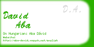 david aba business card